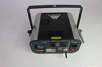 Angled rear view showing full rear interface panel for DMX and power connections.