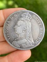 Obverse side showing Queen Victoria portrait with crown and inscription around.