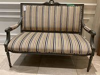 Front view of entire settee