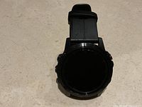 Front-facing view of watch face powered off