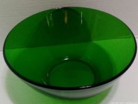 Top angled view showing interior depth and smooth green glass surface