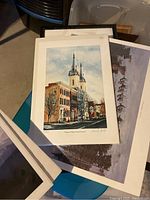 Print titled 'Square of East Church Street' on top of stack