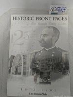Cover of the book showing a vintage military figure and text from The Boston Daily Globe historic front pages, dated 1872-1997.