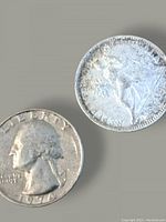 Front side of the Guatemala silver coin showing an image of Liberty figure with text indicating 1895 date.