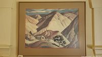 Front view of the framed Ronald Jackson art print showing the full landscape and frame