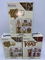 Close-up of one Antique Gold finishing kit box showing product branding, finish, and applications