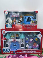 Photo of Kid Connection Princess Carriage Play Set and Fairytale Castle Play Set in original packaging