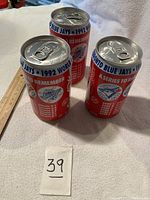 Three Coca-Cola commemorative tins for 1992 World Series Toronto Blue Jays.