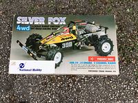 Front of box showing Silver Fox logo, 4wd label, and photo of buggy