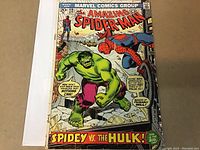 Front cover featuring Spider-Man and Hulk fighting, Marvel Comics branding, issue number 119, priced at 20 cents.