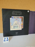 Front of gatefold album sleeve with Led Zeppelin title and artwork.
