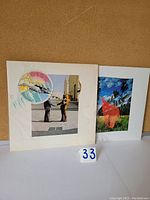 Front of Pink Floyd Wish You Were Here album cover with shrink wrap and damage visible