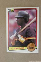 Front photo of the Tony Gwynn rookie card showing player image and card branding