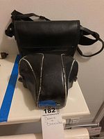 Front view of Minolta camera case with binocular case in front