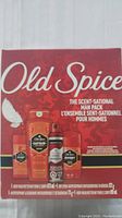 Front view of Old Spice The Scent-Sational Man Pack box showing product name and quantities of included items