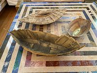 All three raku ceramic vessels displayed on table