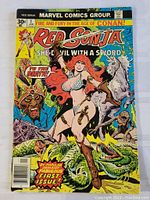 Front cover of the Red Sonja comic book showing the colorful artwork and condition.