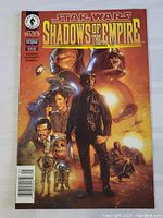 Star Wars Shadows of the Empire comic book cover showing main characters including Darth Vader and Luke Skywalker with detailed artwork