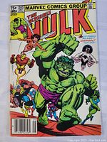 Front cover of The Incredible Hulk comic book issue #283 showing Hulk and Avengers characters.