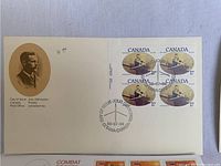 First Day Cover featuring Canadian stamps with rowers and official 'Day of Issue' postmarks from Ottawa.