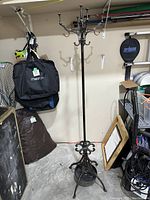 Full view of coat rack showing overall design