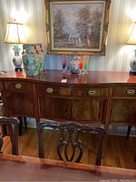 Full view of buffet with three drawers and three cabinet doors