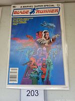 Front cover of Marvel Super Special #22 Blade Runner comic book showing illustrated characters and futuristic scene.