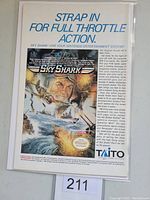 Back cover of comic book showing an advertisement for Sky Shark NES game by Taito.