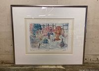 Full view of framed artwork showing the abstract composition and frame style