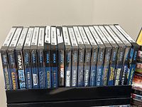 20 IMAX DVDs in black slipcase showing documentary and nature titles.