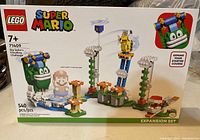 Front of the box showing LEGO Super Mario Big Spike's Cloudtop Challenge Expansion Set 71409, 540 pieces, for ages 7+