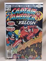 Front cover of Captain America and The Falcon #201 comic book, showing full cover art, price, issue number and art style.