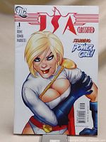 Front cover of JSA Classified #1 comic featuring Power Girl in costume.