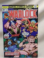 Front cover of Warlock #12 comic book showing characters and title clearly.