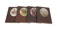 Four vintage Time Life hardcover books arranged horizontally, showing the embossed brown covers with circular Western themed illustrations on front covers.