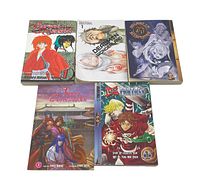 Front covers of 5 manga comic books showing title and artwork for each volume, arranged in a group.