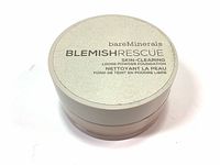 Closed jar of Bare Minerals Blemish Rescue Skin-Clearing Loose Powder Foundation Neutral Medium 3N 6g, showing product label on lid.