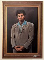 Full view of the Seinfeld 'The Kramer' wall poster dry mounted, showing printed faux frame and character portrait