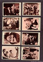 Eight cards from the complete set showing group and individual sepia tone images of The Monkees in various poses, issued by Donruss in 1966.