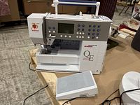 Front view of machine with foot pedal attached