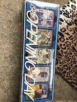 Unopened 1987 Donruss MLB baseball cards box showing front panel with card images and branding
