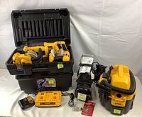 Overview of lot showing all tools and accessories