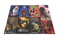 Lot of 8 graphic novels arranged in two rows showing front covers with titles like Ghost Nocturnes, Night Mary, Death Sentence, Greek Street, The Darkness, 30 Days of Night, Effigy, and Billy the Kid's Old Timey Oddities.