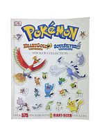 Front cover of the Pokemon HeartGold & SoulSilver 2010 sticker collection book showing colorful Pokemon stickers including Ho-Oh, Lugia, Pikachu, and various small stickers.