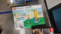 LEGO Education Boomtown Build 45910 Inspire Set box showing 739 pieces and related branding.