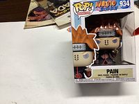 Front view of Funko Pop! 934 Pain figure from Naruto Shippuden in its box.