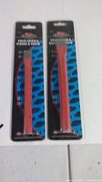 Two Footprint cold chisels in original sealed packaging, showing full length and packaging design, with red handles and steel blades.