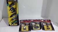 1995 Kenner Batman Forever die cast metal 5 vehicle set in original blister pack with yellow backing showing Batman logos and vehicle images