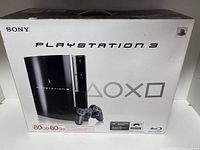 Photo of the original Sony PlayStation 3 Fat 80 GB retail box.