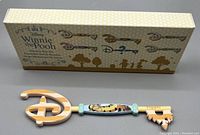 Photo of the key with box showing the design and packaging
